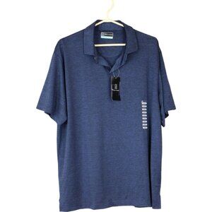 NWT PGA Tour Golf Shirt Men's Large Button Collar Mesh Fabric Short Sleeve CA340